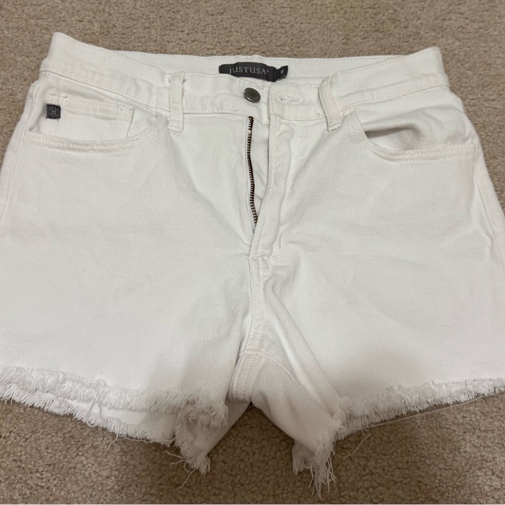 Just USA Women's Classic White Jean Shorts